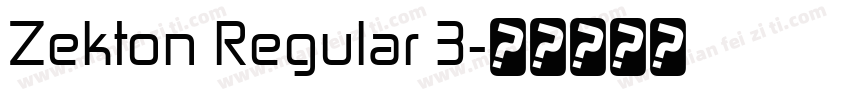 Zekton Regular 3字体转换